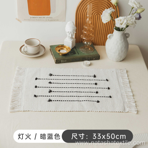 AMERICAN STYLE Tassel coffe mat